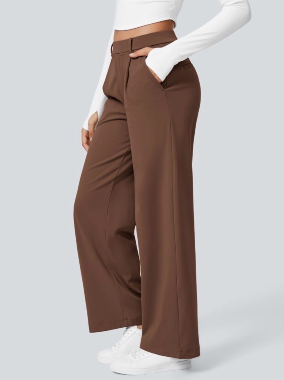 Halara NWT High Waisted Wide Leg Work Trousers